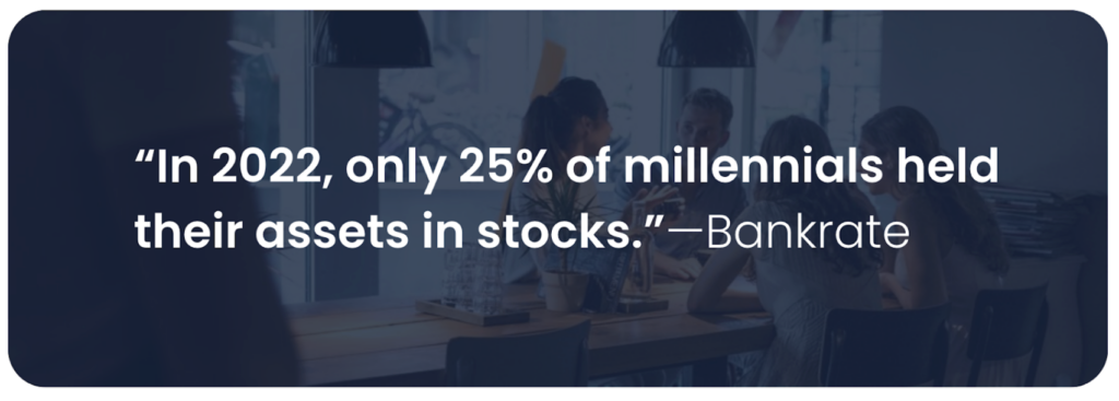 In 2022, only 25% of millennials held assets in their stocks—Bankrate